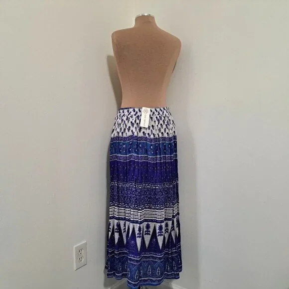 Cute Options Women's Floral Maxi Skirt Multicolor Free Size NWT - Picture 2 of 9